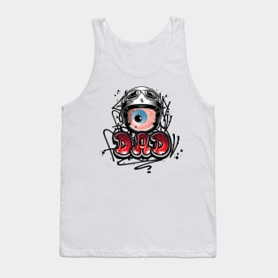 Dad Monster Eye Graffiti Style Tank Top